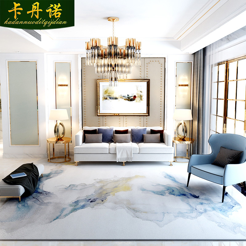 modern minimalist living room coffee table carpet light luxury style bedroom bed front cushion nordic carpet minimalist sofa home