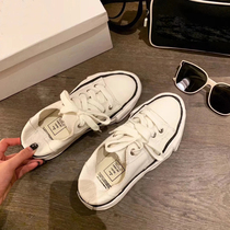 Student party canvas shoes Womens Korean version bump tide shoes Dissolve canvas shoes White shoes Port wind board shoes ins casual shoes