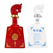 Whole box 4 bottles Inner Mongolia Teryield Mongolian white wine iron wood genuine pure grain wine red white horse head violin 52 %500ml