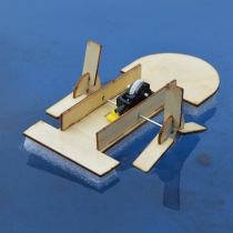 DIY double oars Ming ship pull line speedboat primary and secondary school puzzle technology hand-made small ship model material package