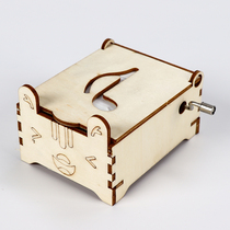 diy technology small production hand-cranked music box small handmade music box stem childrens science experiment assembly model