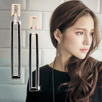 Japan-ROK Exaggerated Fashion Tide Man Earrings Personality 100 hitch a short length of a female geometric autumn and winter new Got Talent Girl