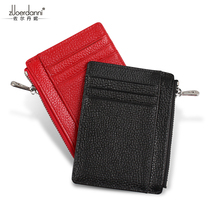 Zoldanie Ultra Slim Multi-Position Fashion Business Card Bag Real Cow Leather Wallet Card Bag