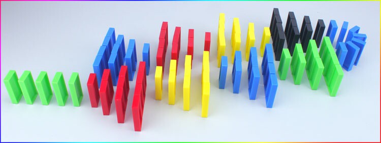 伢乐智 新品实心 比赛塑料多米诺骨牌体育运动道具 儿童成人游戏