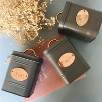 Nordic home snacks Biscuit Nuts Tea Small Jars Coffee Bean Powder Candy With Lid sheet Contained Decorative box