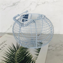 Nordic Wind Creative Eggs Potatoes Garlic Iron Art Woven Containing Basket Decoration Living Room Debris snacks Tie basket