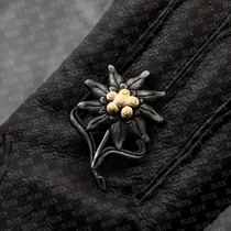 Replica old mountain edelweiss hunter leaf oak leaf brooch badge badge