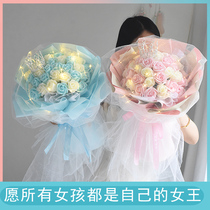 Net red trembles with the same soap flower rose big bouquet birthday Valentines Day graduation bouquet ins eternal flower gift