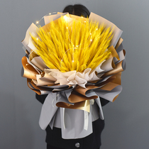 Barley selling real wheat ear dry bouquet congratulations on the opening of the annual celebration decoration gift box holiday real flower with lamp