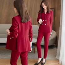 Small blazer womens 2021 Autumn New temperament fashion business wear Net red casual large size suit suit suit