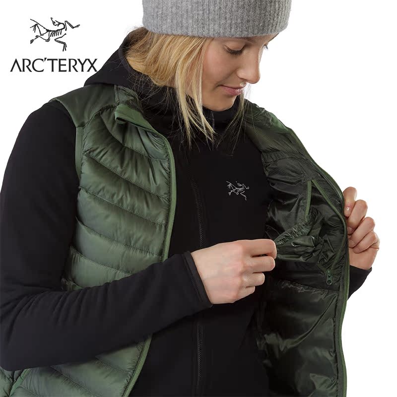 Arcteryx 始祖鸟女款户外轻便短款保暖鹅绒马甲羽绒背心Cerium LT 