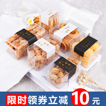 Baking cookies packaging box transparent small hard plastic snow cake cranberry dried point red box