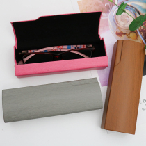 Myopia glasses box wood grain creative personality retro simple ins girl portable Harajuku eyes sunglasses storage box
