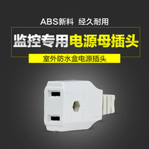 Monitoring waterproof tank two-pin female plug 2-hole female plug 250V10A female plug all copper two-pin female plug two-hole