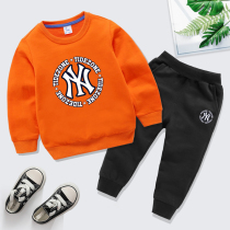 Girls set 2021 new small children foreign-style vests and pants boys sportswear autumn and winter two-piece cotton tide