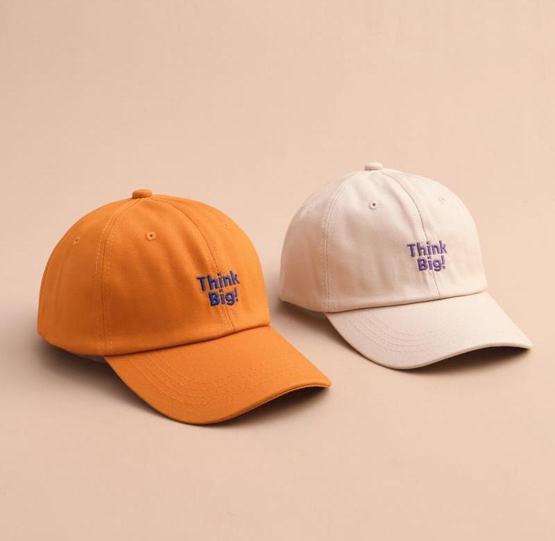 Hat Womens autumn and winter casual soft top baseball cap Korean version of Joker literary letter embroidery cap male student cap