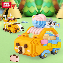 LOZ Lizhi small particle building blocks for childrens toys high difficulty three-dimensional assembly car model pendulum toy car