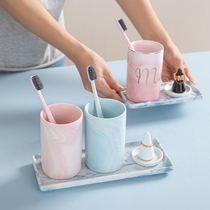 Marbled ceramic plate rectangular tray Nordic tableware ins style Japanese household dish dish Western plate