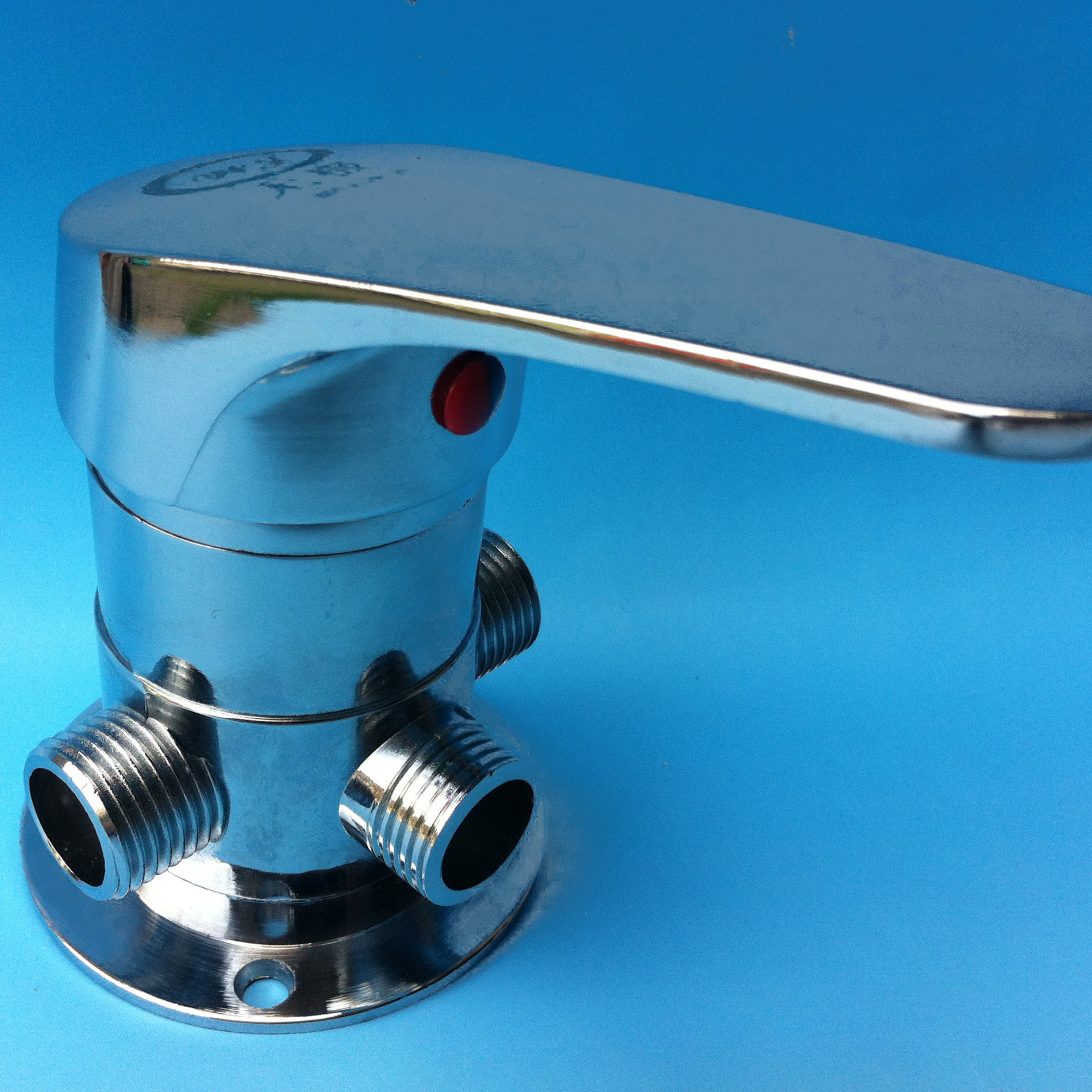 全铜带上水功能热水器专用混水阀明装冷热水沐浴龙头太阳能混水阀