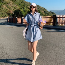 2021 new summer Korean net red tooling jumpsuit womens loose waist shorts thin jumpsuit wide leg pants