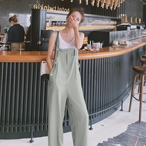 South Korea 2021 summer net red tooling suspenders bib pants womens loose casual student wild age-reducing jumpsuit trend