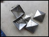 Iron art accessories stamping column head decorative lid flower pipe cap iron square pipe blocking head door decorated with iron square star