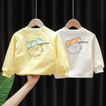 Boys spring and autumn sweaters new baby long sleeves fall bottom shirt baby children Korean edition fashion cartoon top trend