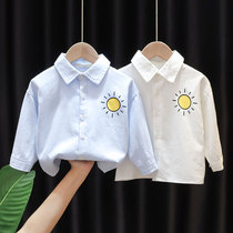 Childrens wear baby spring and autumn long sleeve shirt 1-2 years old 3 boys shirt 4 childrens Korean cartoon shirt 5 fashion