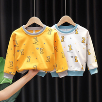 Boys and girls spring and autumn sweaters new infants and toddlers Western dinosaur top Korean version of autumn clothes baby cartoon bottom shirt tide