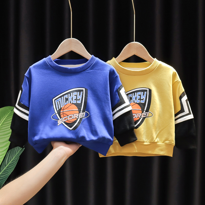 Male baby spring and autumn sweatshirt 2020 new Korean version of children and infants foreign air base shirt children handsome tide top