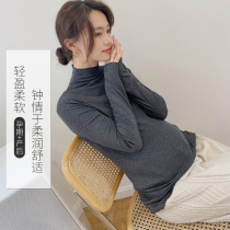 Pregnant women in the bottom shirt new spring underlay long-sleeved fashion keep warm and cover their belly without showing a high-collar t-shirt