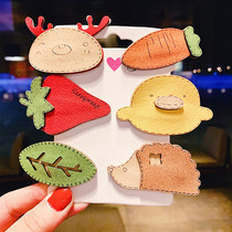 Children hairclip female Korean Princess cute fruit cartoon hair card does not hurt hair headwear clip broken hair super cute hair accessories