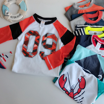 Foreign trade Export original single boy long sleeve sunscreen 50 speed dry swimsuit baby swimsuit surf small midboy