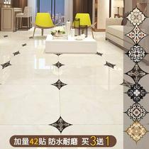 Tile floor sticker Self-adhesive diagonal sticker Living room bedroom bathroom floor tile decoration Waterproof wear-resistant floor sticker