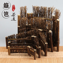 Japanese bamboo products Creative bamboo fence screen ornaments Small fence Zizhu tea table decoration handmade tea accessories
