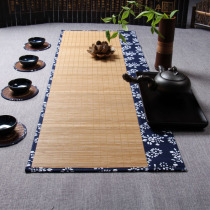 Tea mat Bamboo mat Bamboo tea linen Zen Japanese tea mat Tea art Road Six Junzi Bamboo mat Cloth art Floral cotton tablecloth