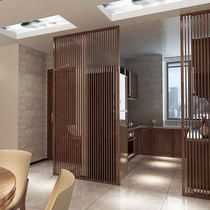 New Chinese style screen partition Living room bedroom occlusion household simple modern entrance door Feng shui solid wood entrance grille