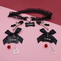 Dog collars for men and women with sex breast clips to tune Bow Bells cute breast abuse products alternative