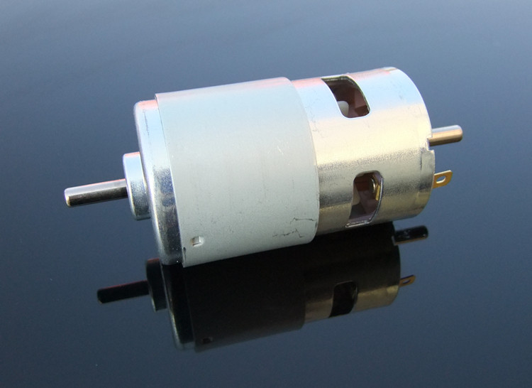 795双出轴电机大扭力大功率12v圆轴双滚珠轴承高速795直流马达