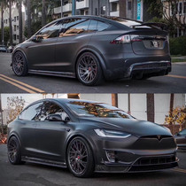 Suitable for Tesla Model X modified RZ carbon fiber front and rear lip side skirt tail upgrade Sports small enclosure
