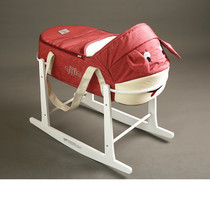 Newborn baby cradle bed BB cotton sleeping basket portable basket corn husk portable cradle two-way rocking bracket