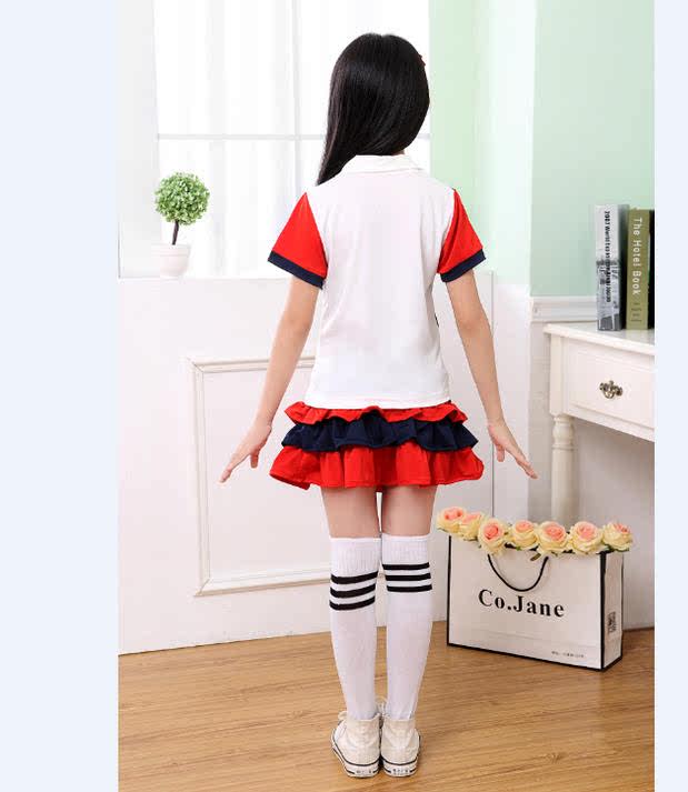 新款幼儿园园服夏季小学生运动会班服儿童校服裤裙六一表演服批发