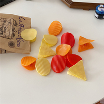 Po-Cute Creative ins Food Potato Chips Sealing Clip Card Ticket Clip Moisture Sealing Plastic