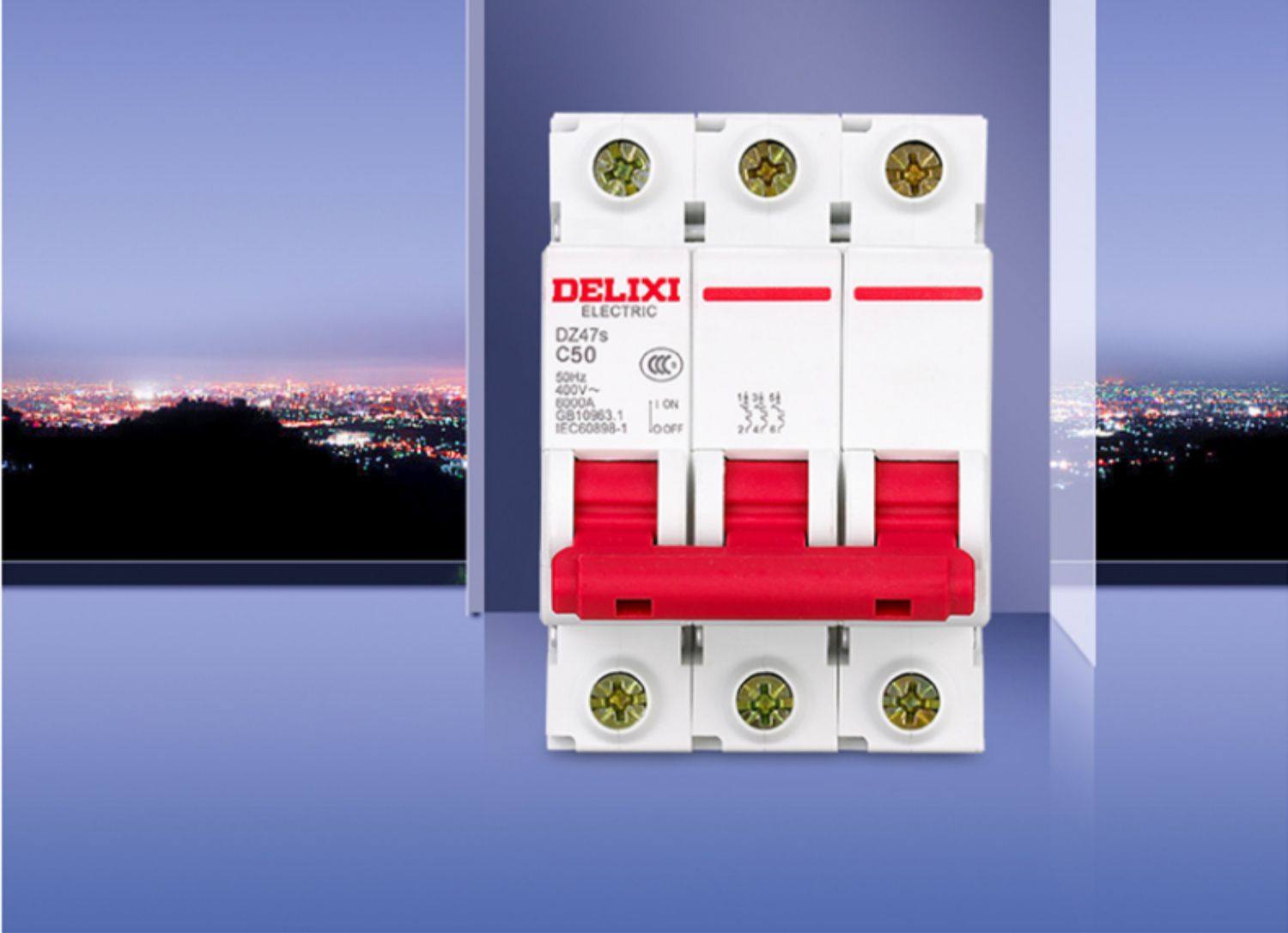 德力西三相四线空气开关家用380vdz473p4p空开63a100a断路器电闸