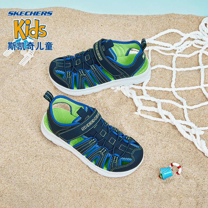 Skechers斯凯奇2020春夏新款男童包头护脚魔术贴休闲凉鞋400041L Skechers斯凯奇2020春夏新款男童包头护脚魔术贴休闲凉鞋400041L