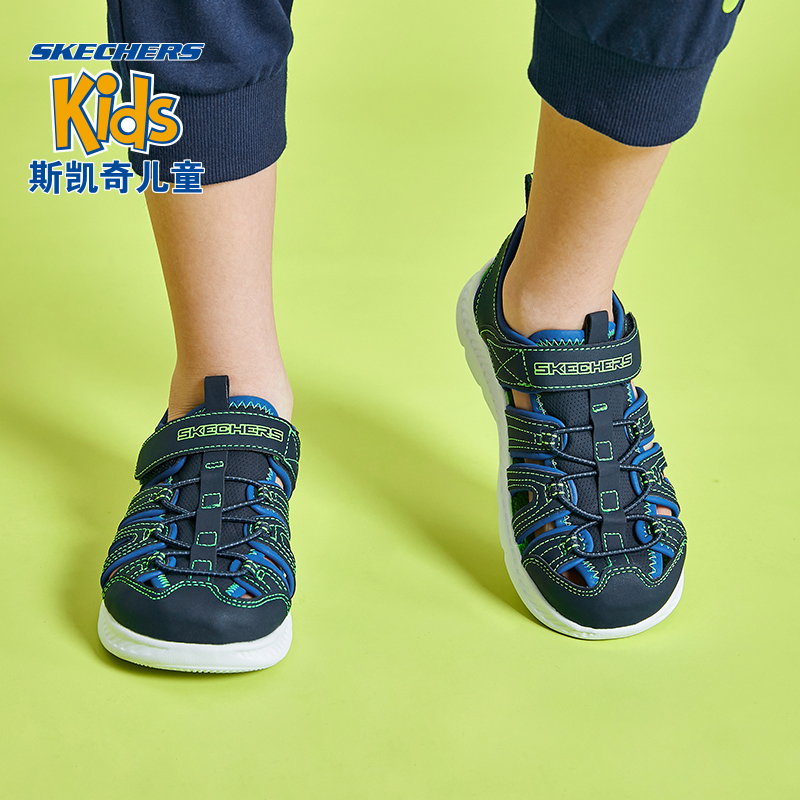Skechers斯凯奇2020春夏新款男童包头护脚魔术贴休闲凉鞋400041L Skechers斯凯奇2020春夏新款男童包头护脚魔术贴休闲凉鞋400041L