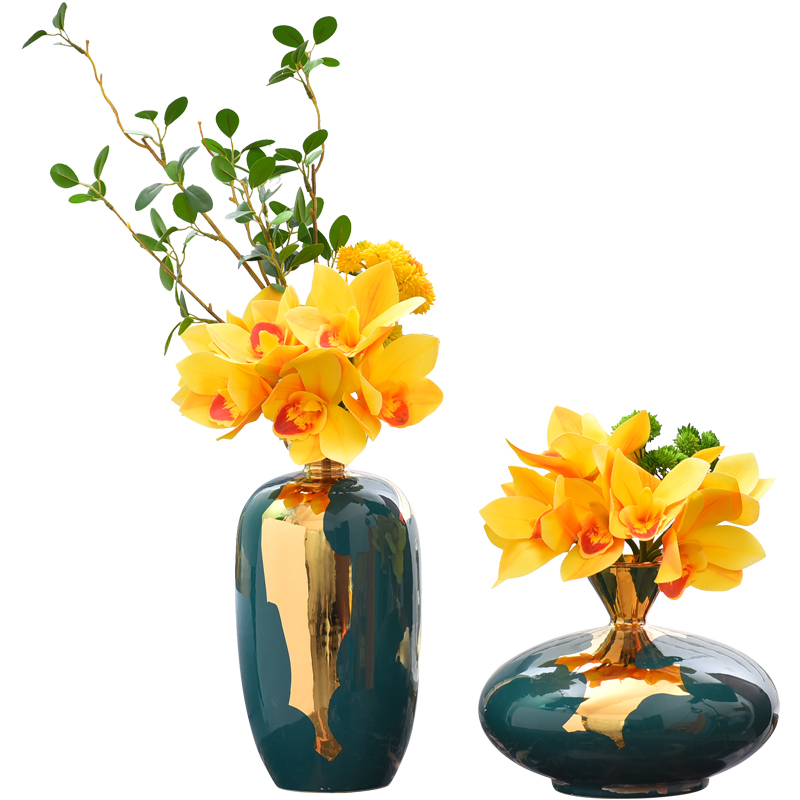 Modern light and decoration home decoration ceramic vase furnishing articles home sitting room light key-2 luxury table decoration H1076 arranging flowers