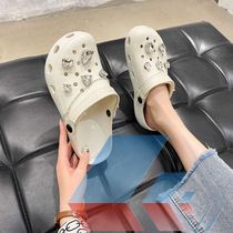 Big head slippers with diamond 2021 sandals casual shoes jelly sandals indoor and outdoor wear Star soft spring jelly shoes