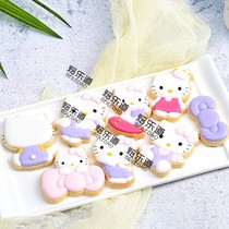 Female baby children stainless steel kt cat cartoon frosting cookie mold Hello Kitty fondant cake pressure shape cutting mold