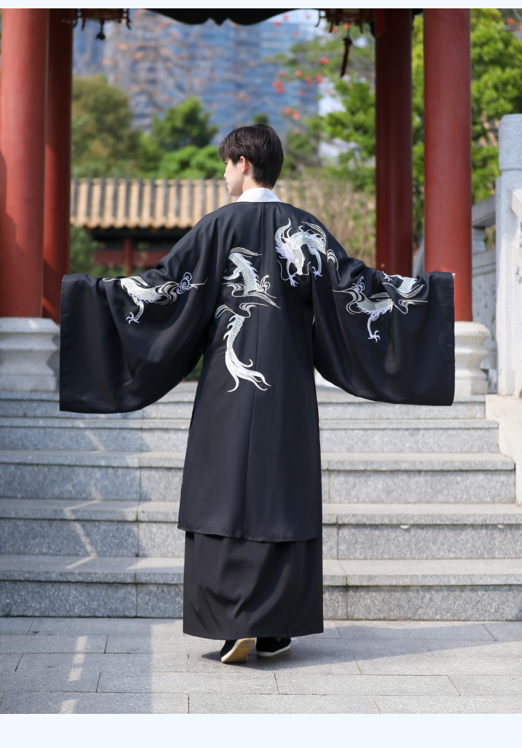 三件套男士中国风套装潮流汉服唐装古风龙袍网红衣服古装 - 17网